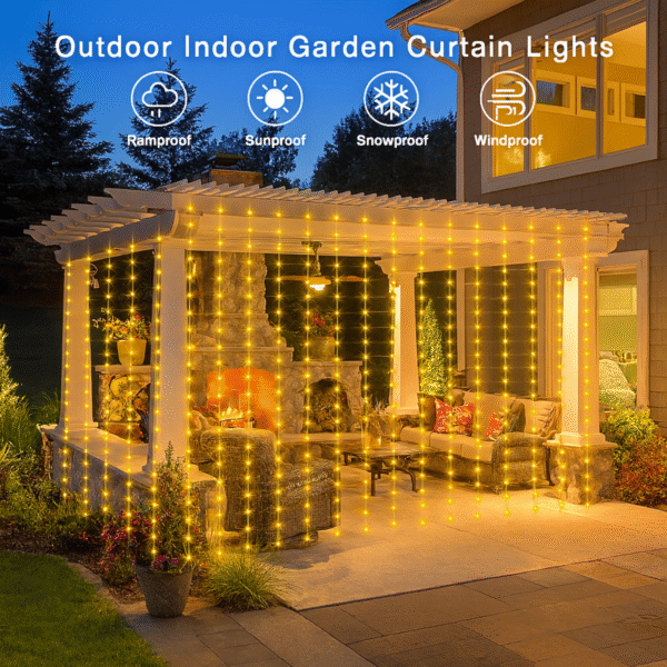 Luxed Solar Curtain Lights - Image 3