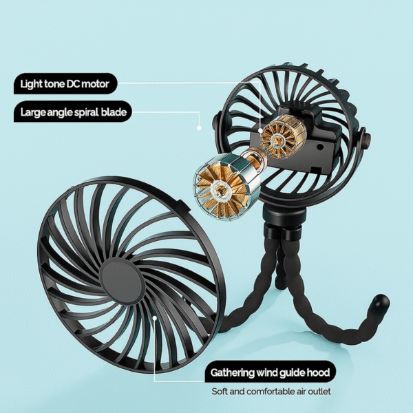 Luxed Mini Octopus Folding Fan - Image 3