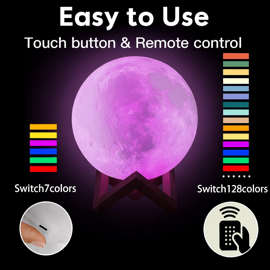 Luxed Galaxy 3D Moon Lamp - Image 4